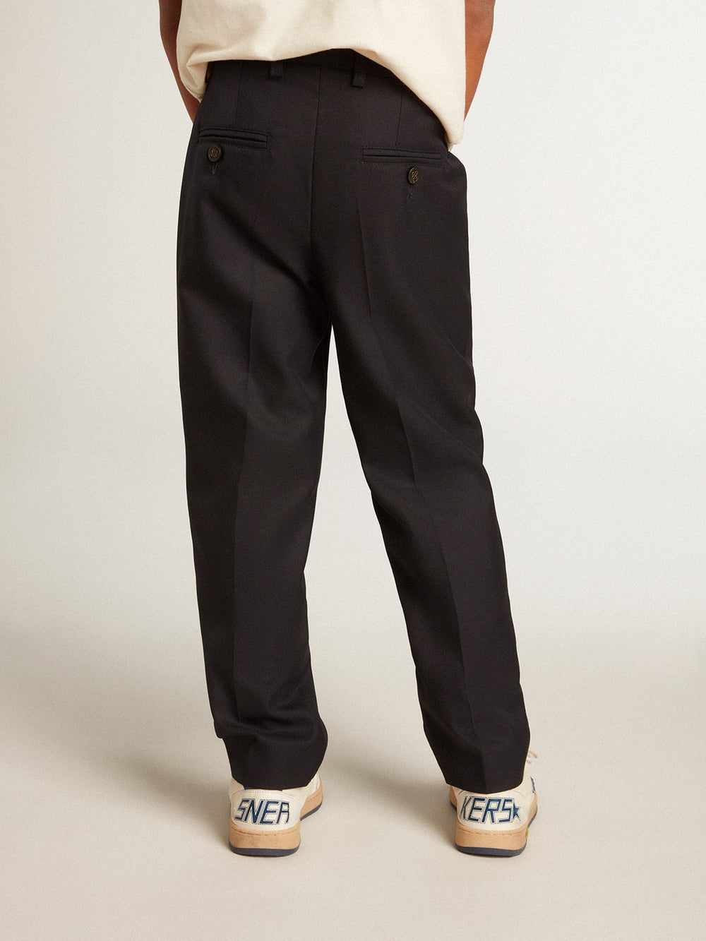Golden Goose Boys’ pants in dark blue wool