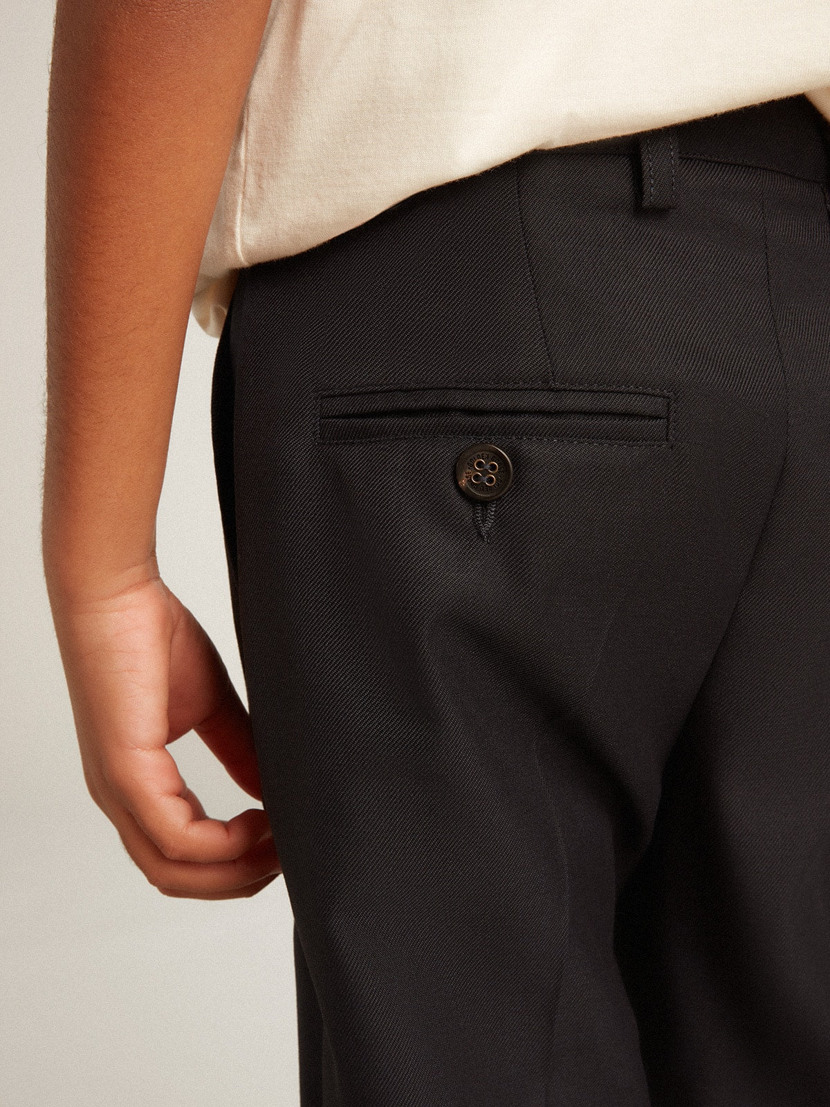 Golden Goose Boys’ pants in dark blue wool