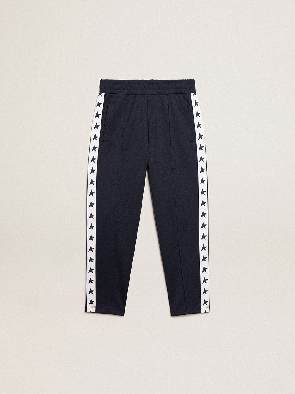 Golden Goose Dark blue joggers with white strip and contrasting stars