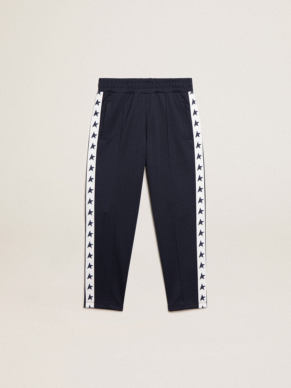 Golden Goose Dark blue joggers with white strip and contrasting stars