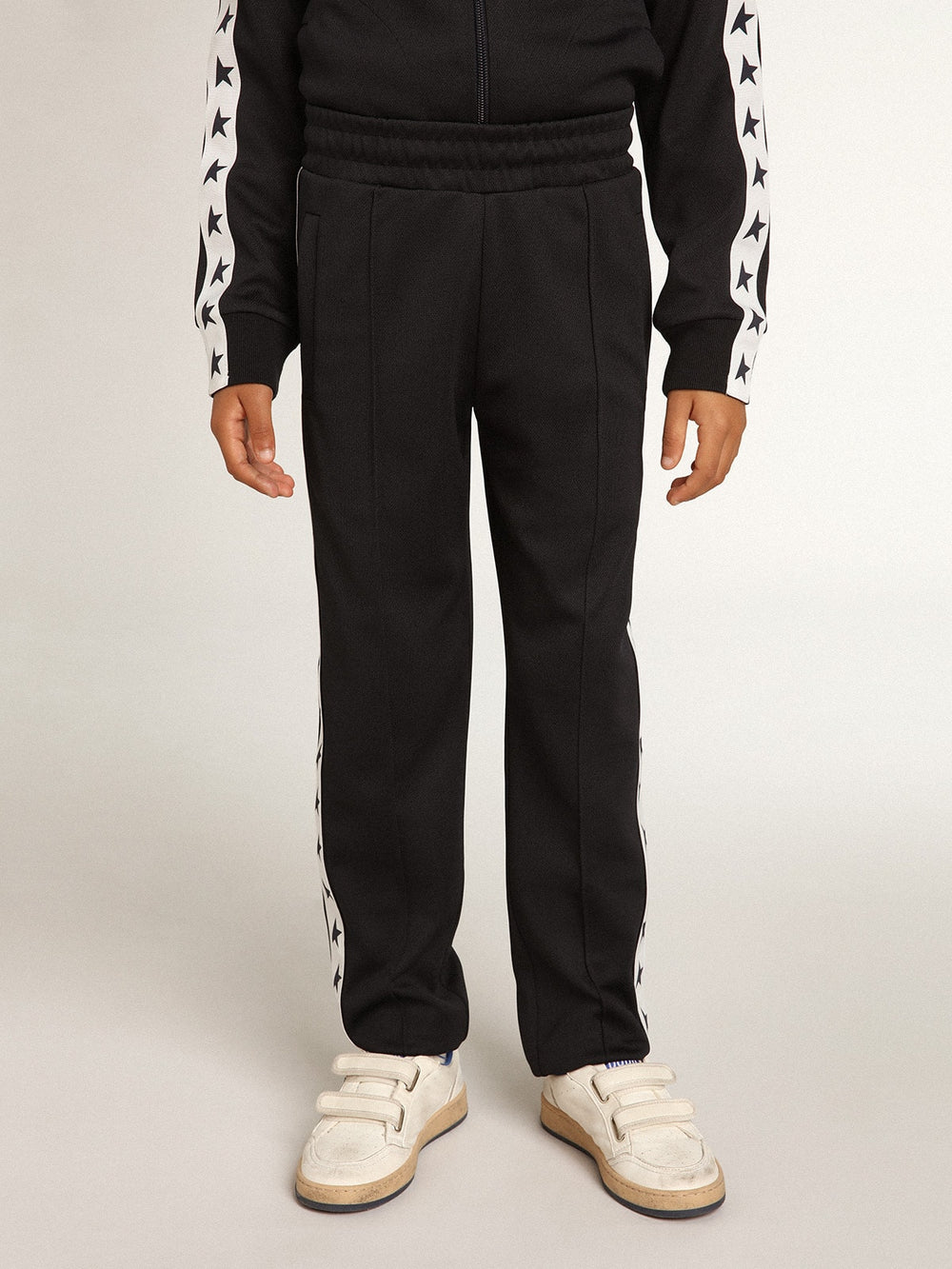 Golden Goose Dark blue joggers with white strip and contrasting stars