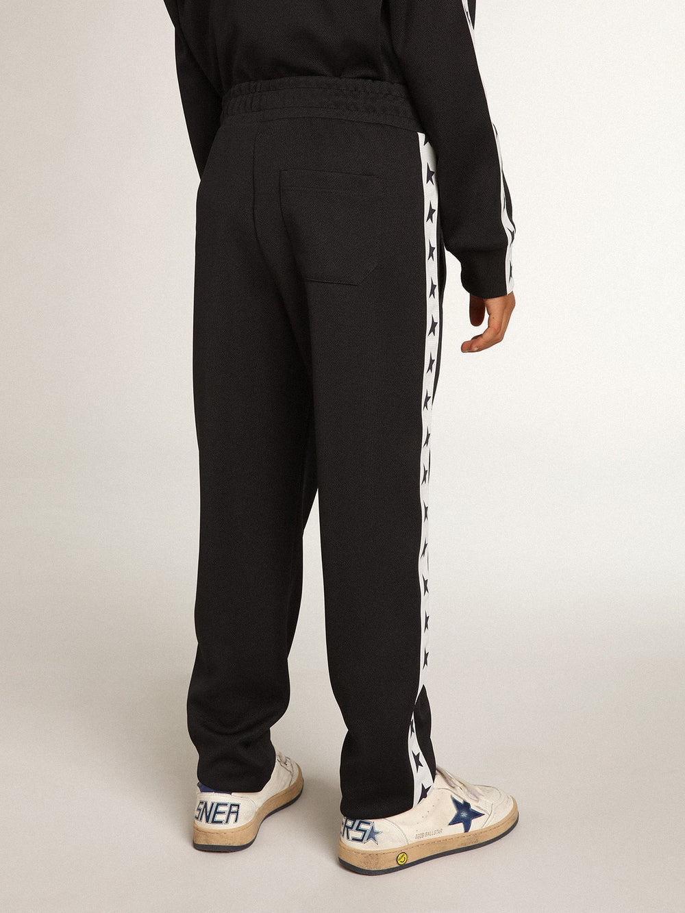 Golden Goose Dark blue joggers with white strip and contrasting stars