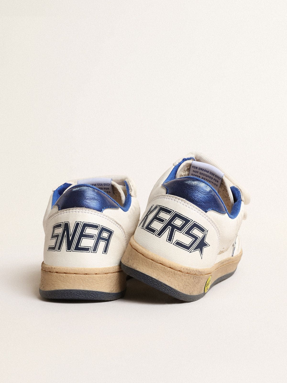 Golden Goose Ball Star Junior with blue metallic leather star and heel tab