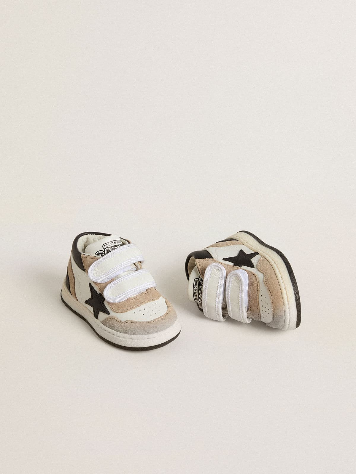 Golden Goose Junior June in nappa with suede inserts and black leather star