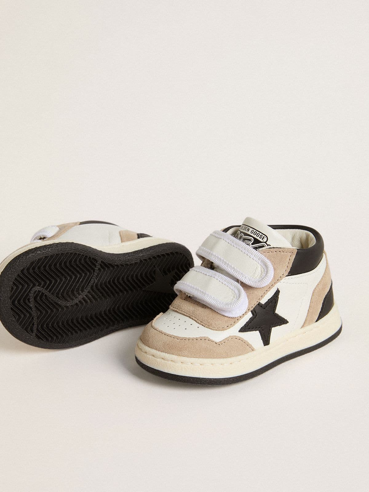 Golden Goose Junior June in nappa with suede inserts and black leather star
