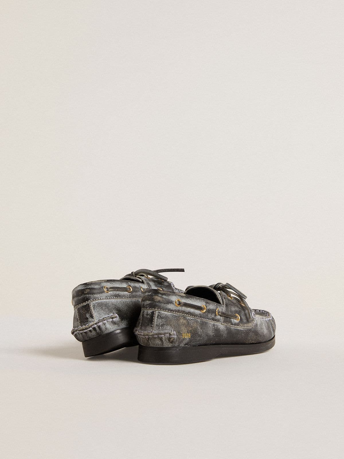 Golden Goose Junior Cruise loafer in black distressed leather