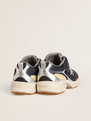 Golden Goose Young Lightstar in blue leather and mesh with gray leather star
