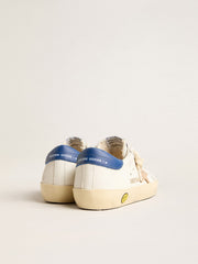 Golden Goose Young Super-Star in nappa leather with a beige star and blue heel tab