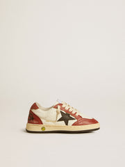 Golden Goose Ball Star Young in nappa with black star and red leather inserts