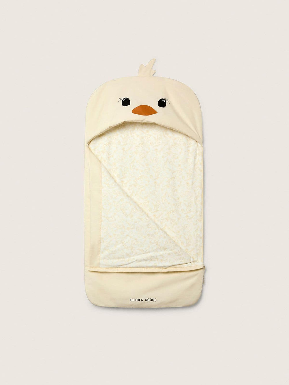Golden Goose Journey Baby chick-shaped sleeping bag in padded nylon