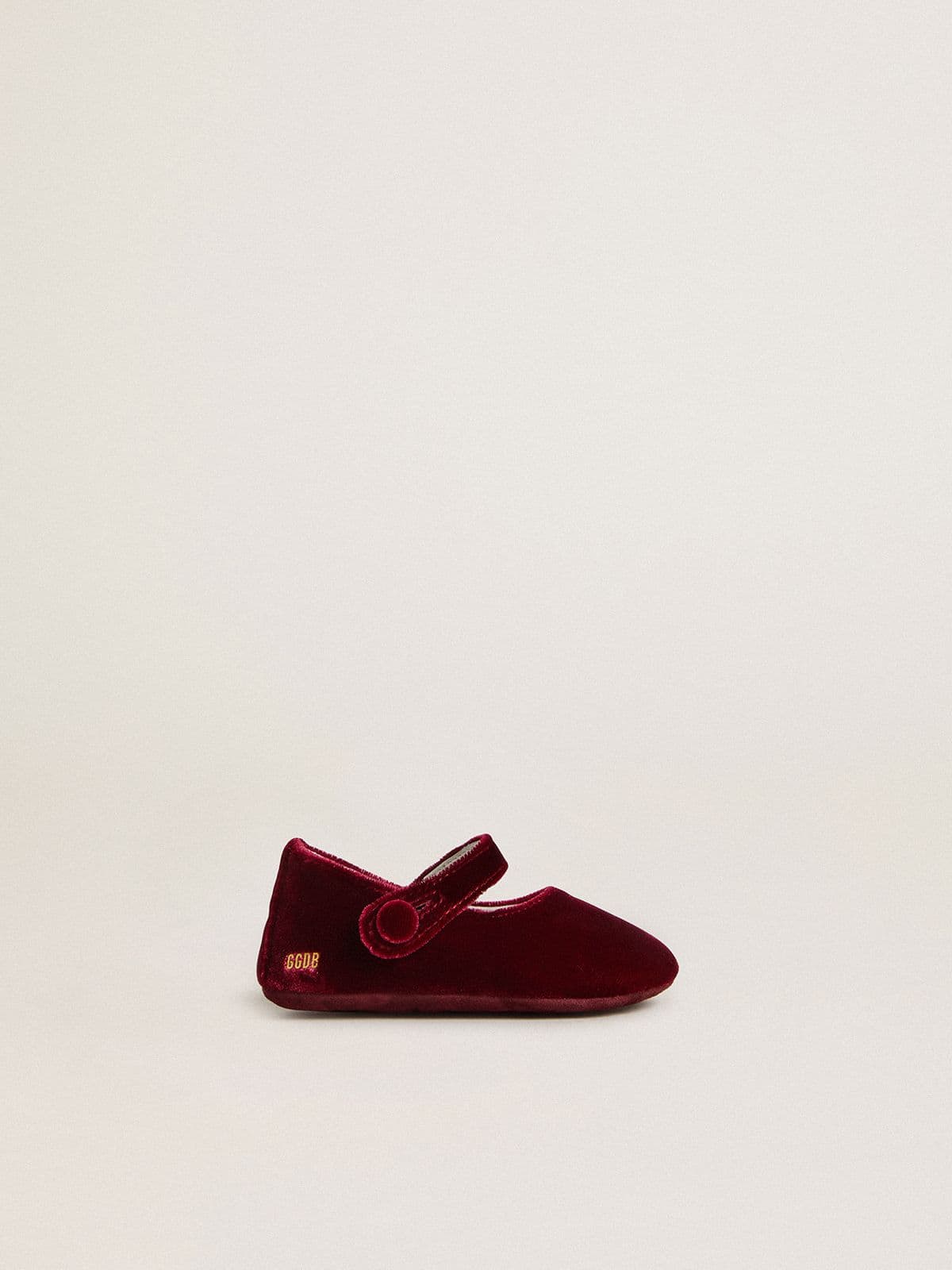 Golden Goose Sofi Baby ballet flats in burgundy velvet and suede