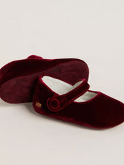 Golden Goose Sofi Baby ballet flats in burgundy velvet and suede