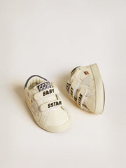 Golden Goose Baby School in nappa leather with musical print and white suede star